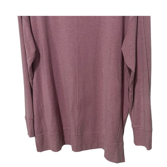 Garnet Hill Tencel Stretch Pullover Sweatshirt Tunic Top Size Large Pink Soft - Picture 5 of 12